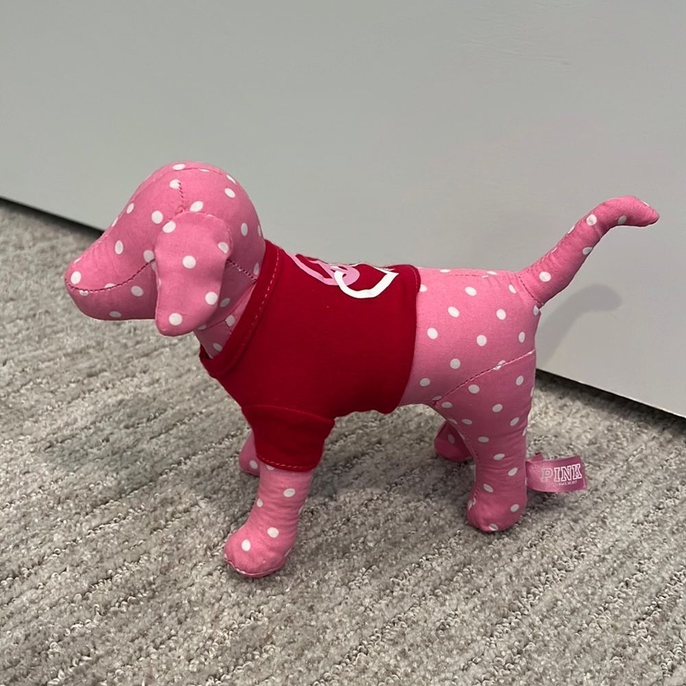 PINK Victoria’s Secret Polka Dot Dog w/ Red Tee